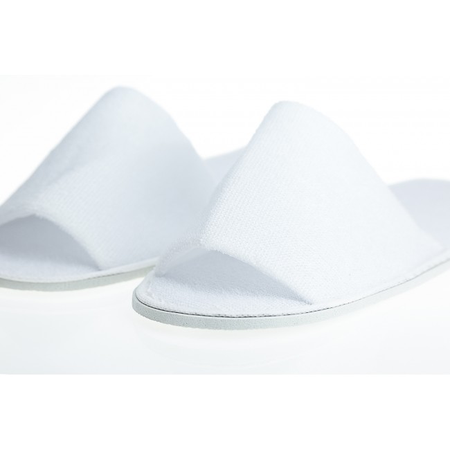 white spa slippers